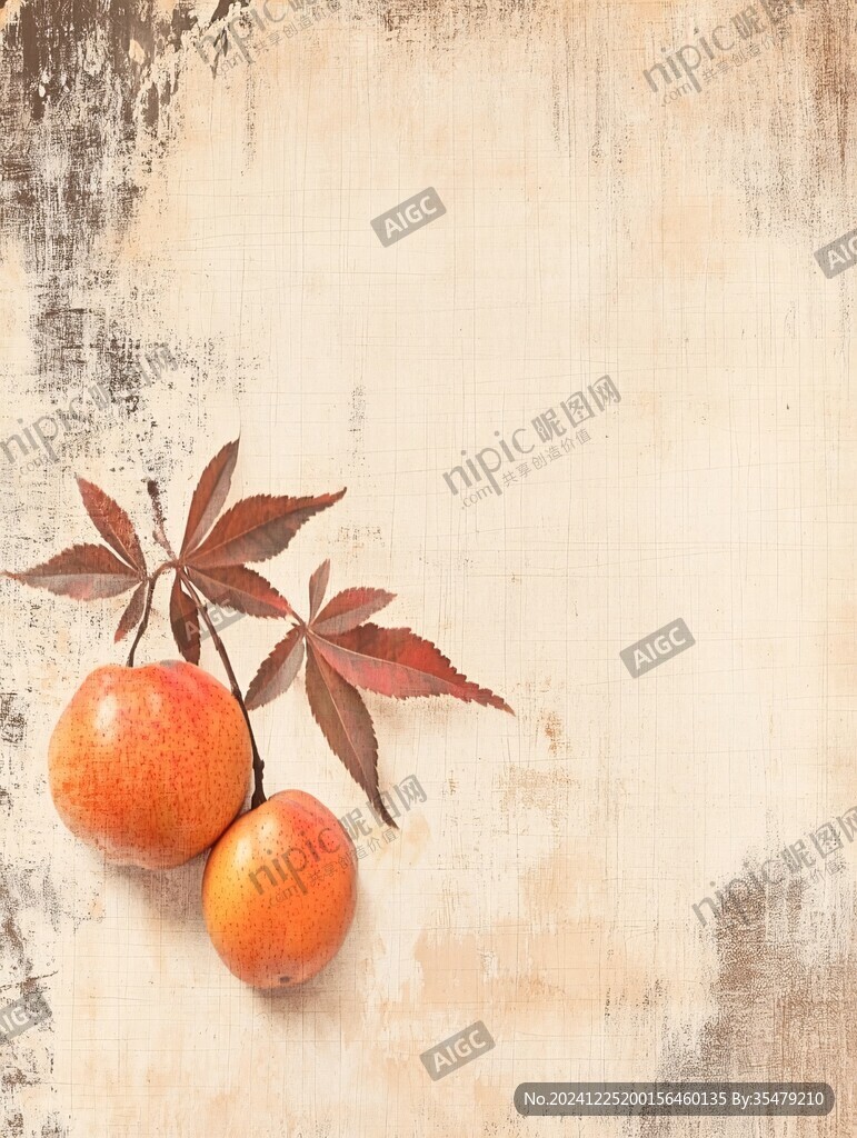 柿紅水彩背景