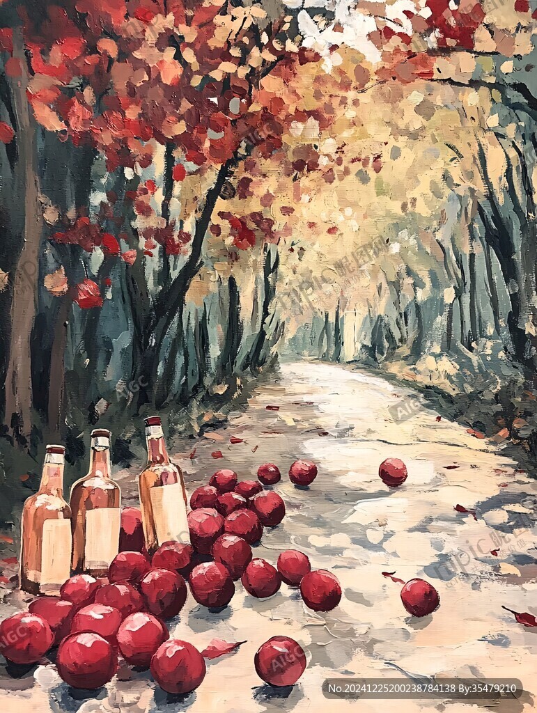 石榴精華插畫