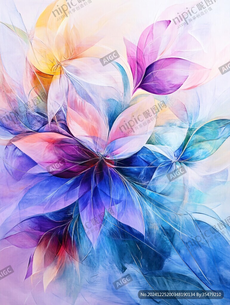 彩色絢麗夢幻唯美花朵