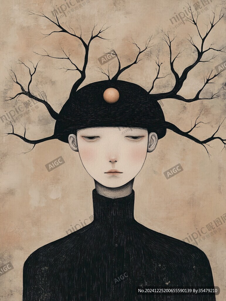 意境人物插畫