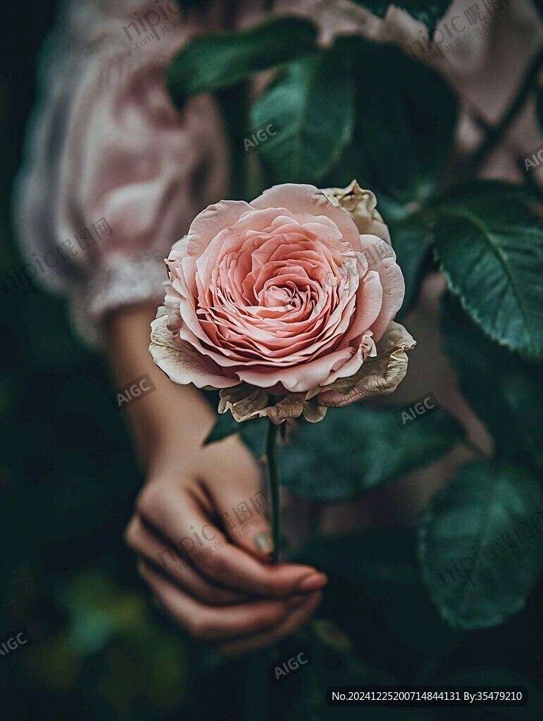玫瑰花人像