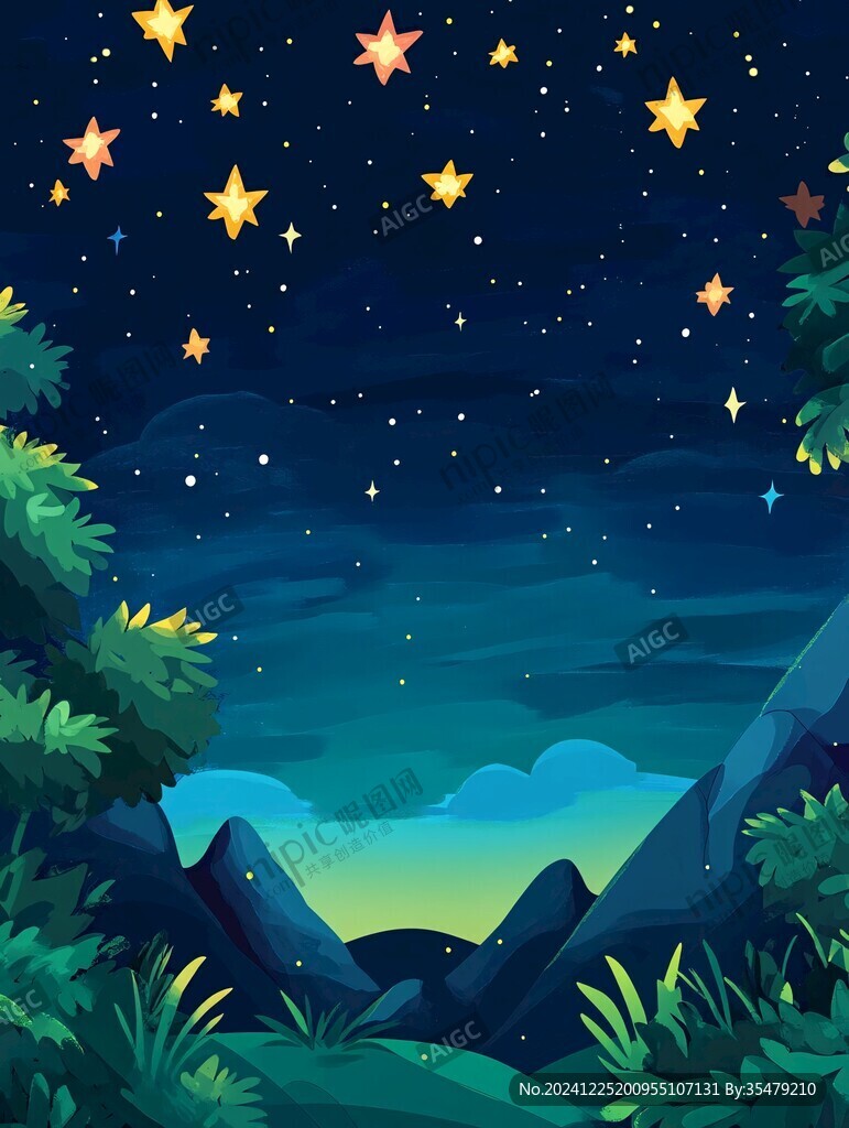 野外夜景圖