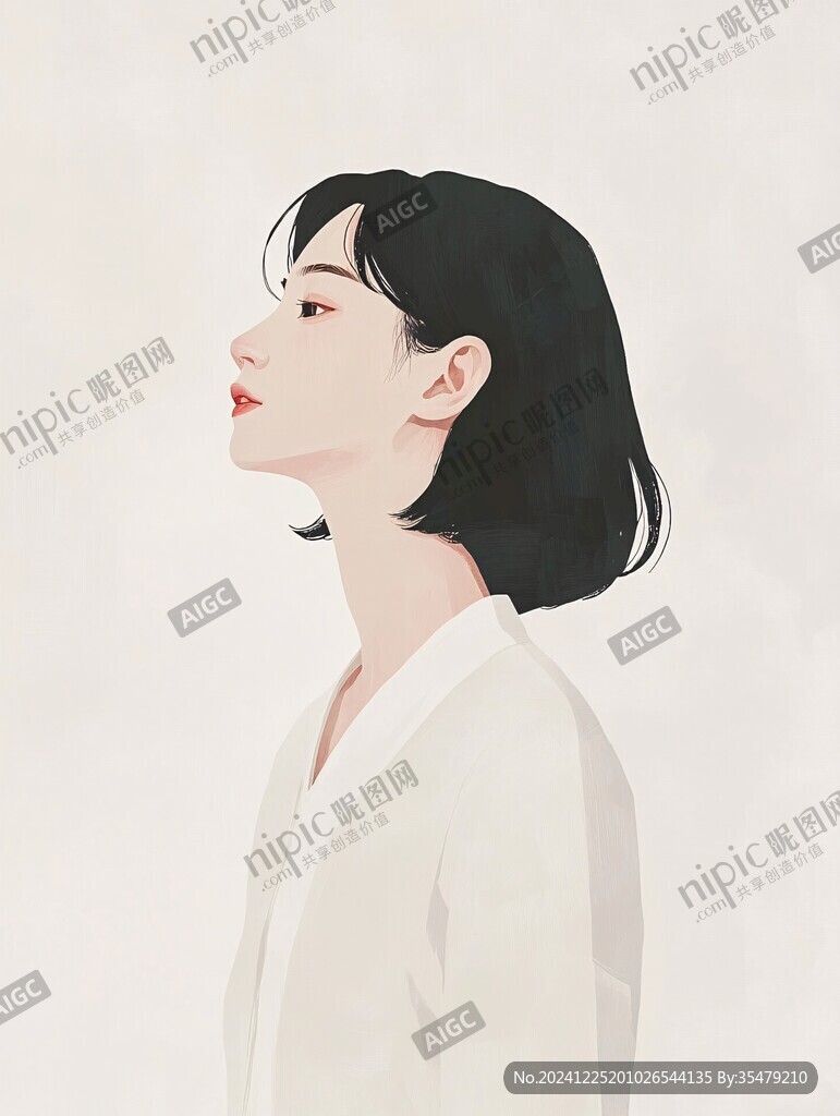 扁平風(fēng)人像