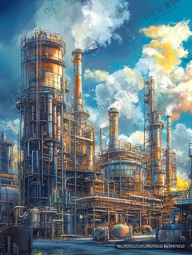 工業區油畫