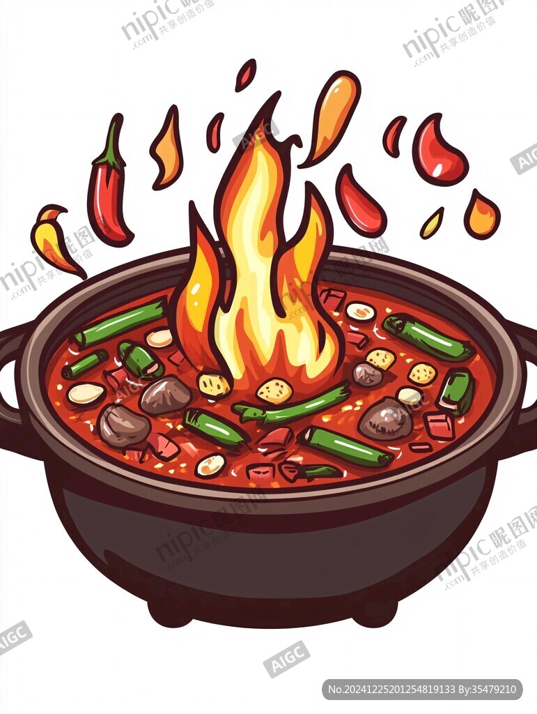 大鍋煮插畫