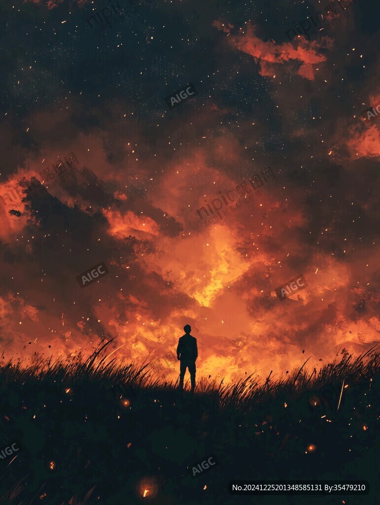 星辰大海男孩背影