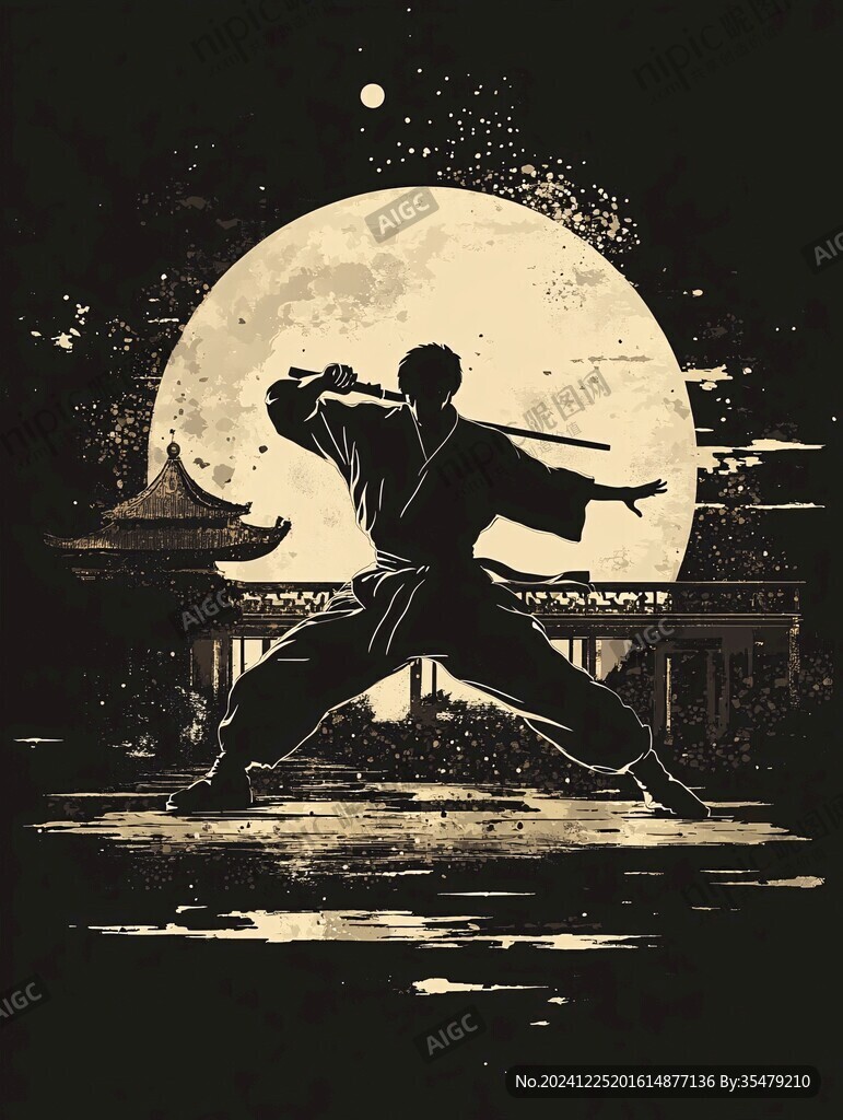 武術(shù)武道插畫(huà)