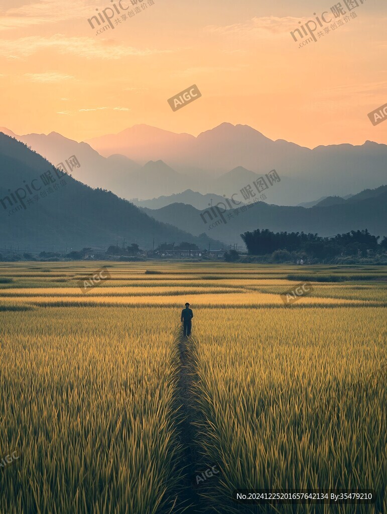 秋色稻天