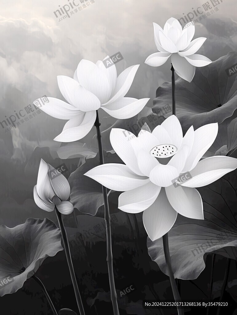 3d荷花背景