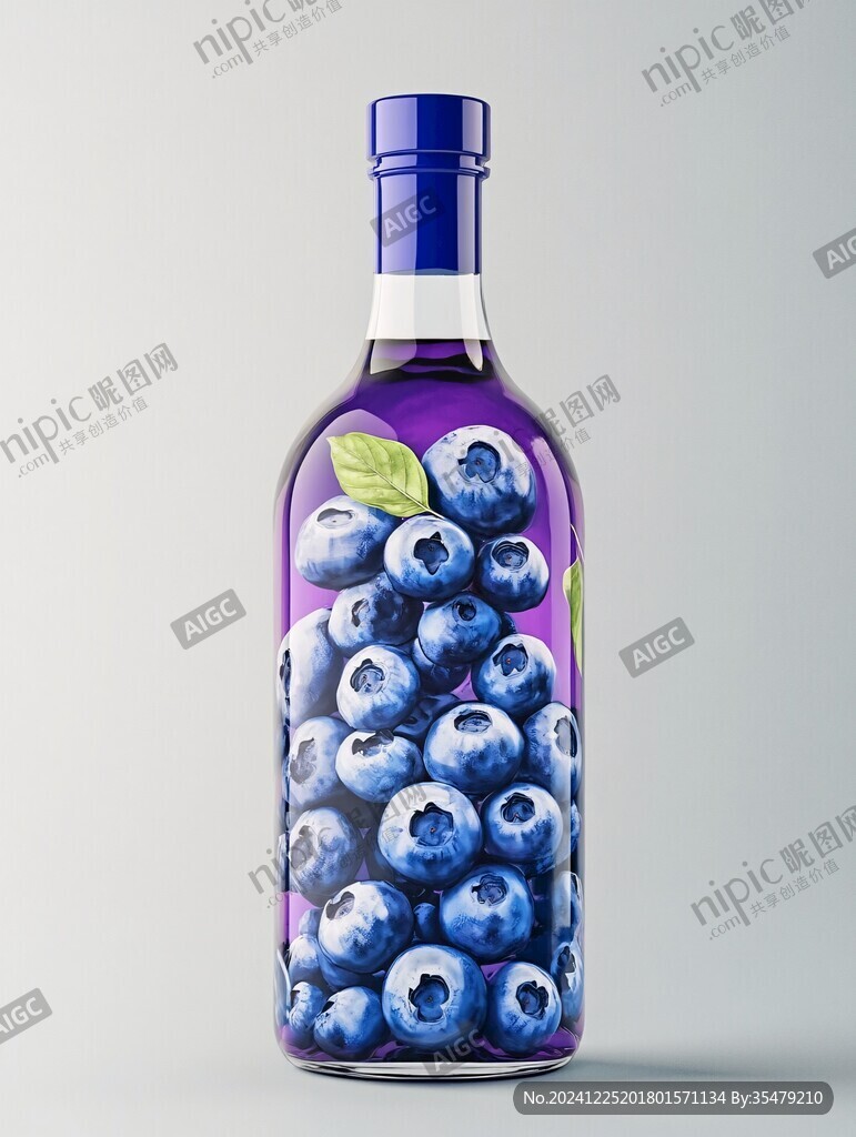 藍(lán)莓瓶貼