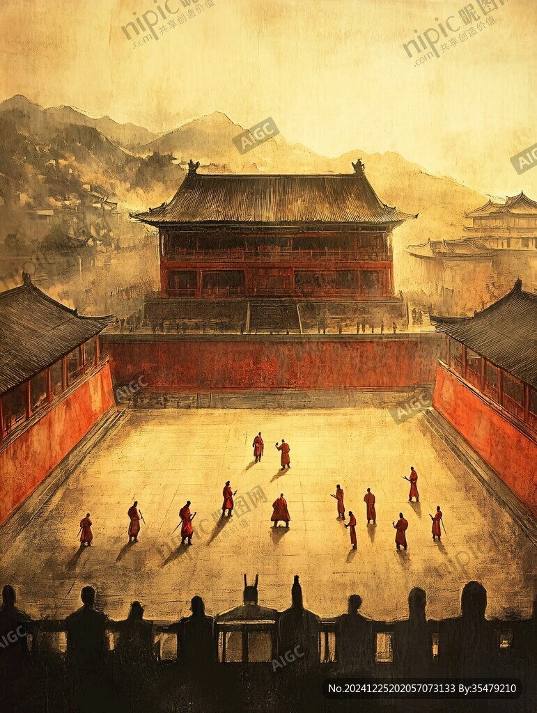 古代武術(shù)學(xué)校場景