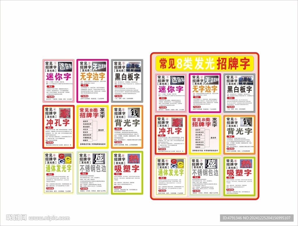 8類發(fā)光字