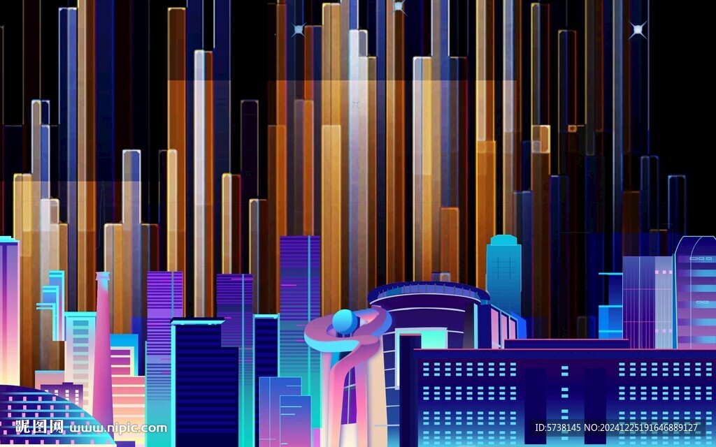 現(xiàn)代簡約城市上海裝飾畫背景墻合