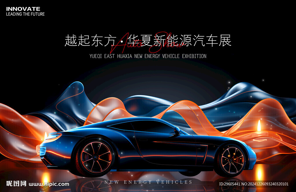 新能源汽車展板