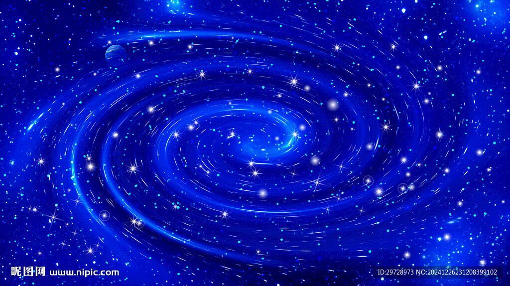 藍色宇宙旋渦星空