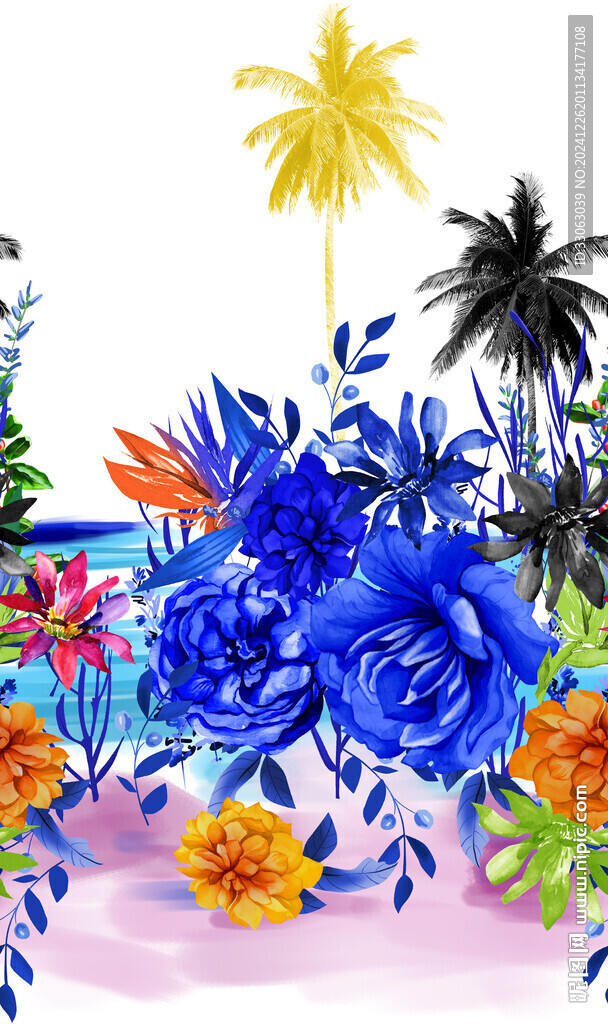 藍色花