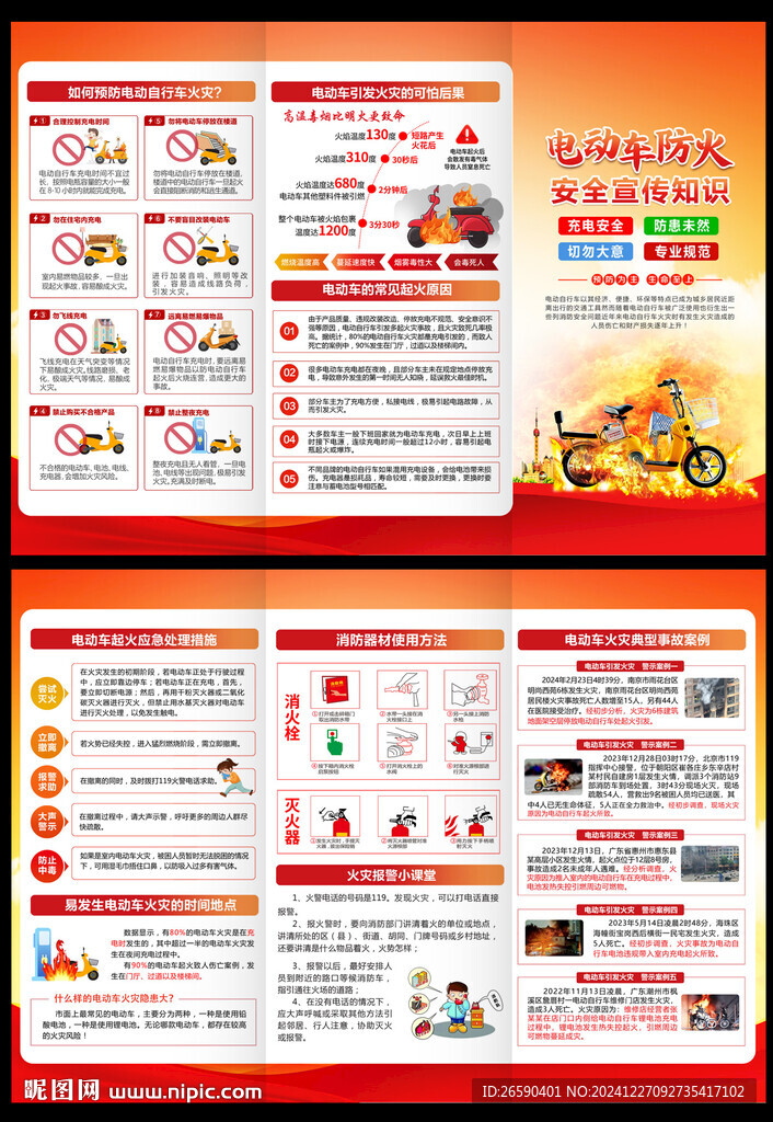 電動車防火安全三折頁