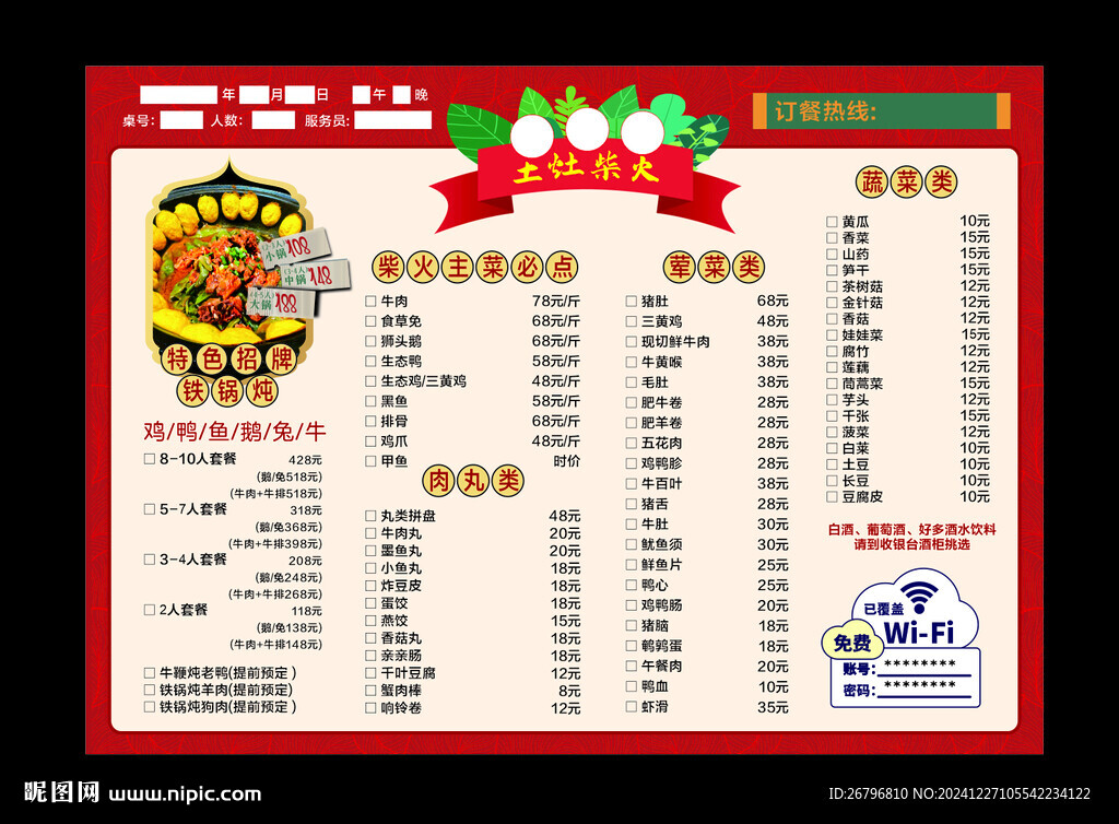 點(diǎn)菜單