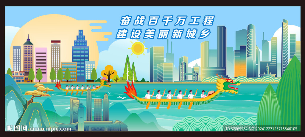 美麗城鄉龍舟展板