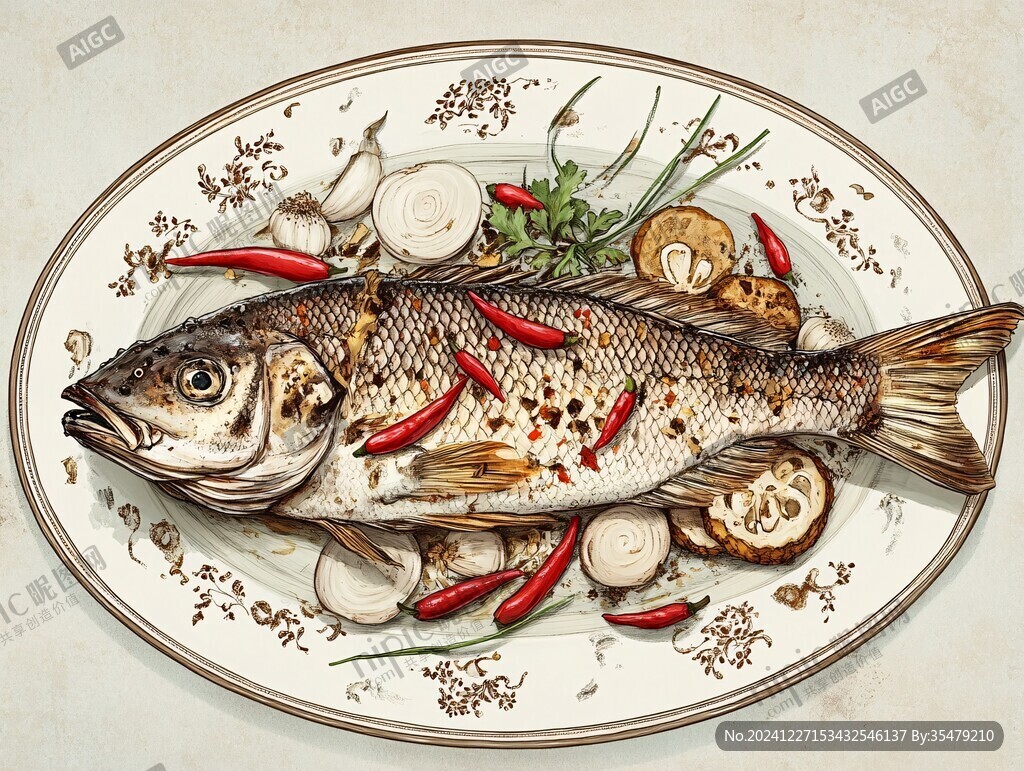 紅燒魚插畫