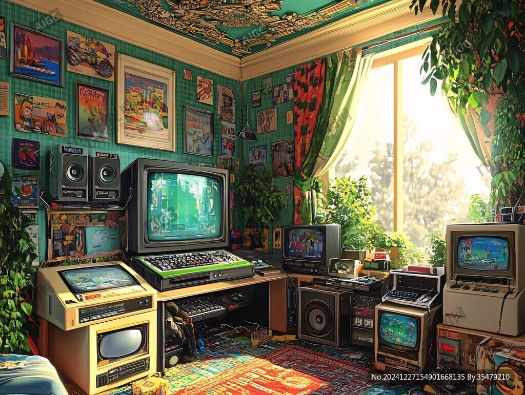 80年代懷舊背景素材