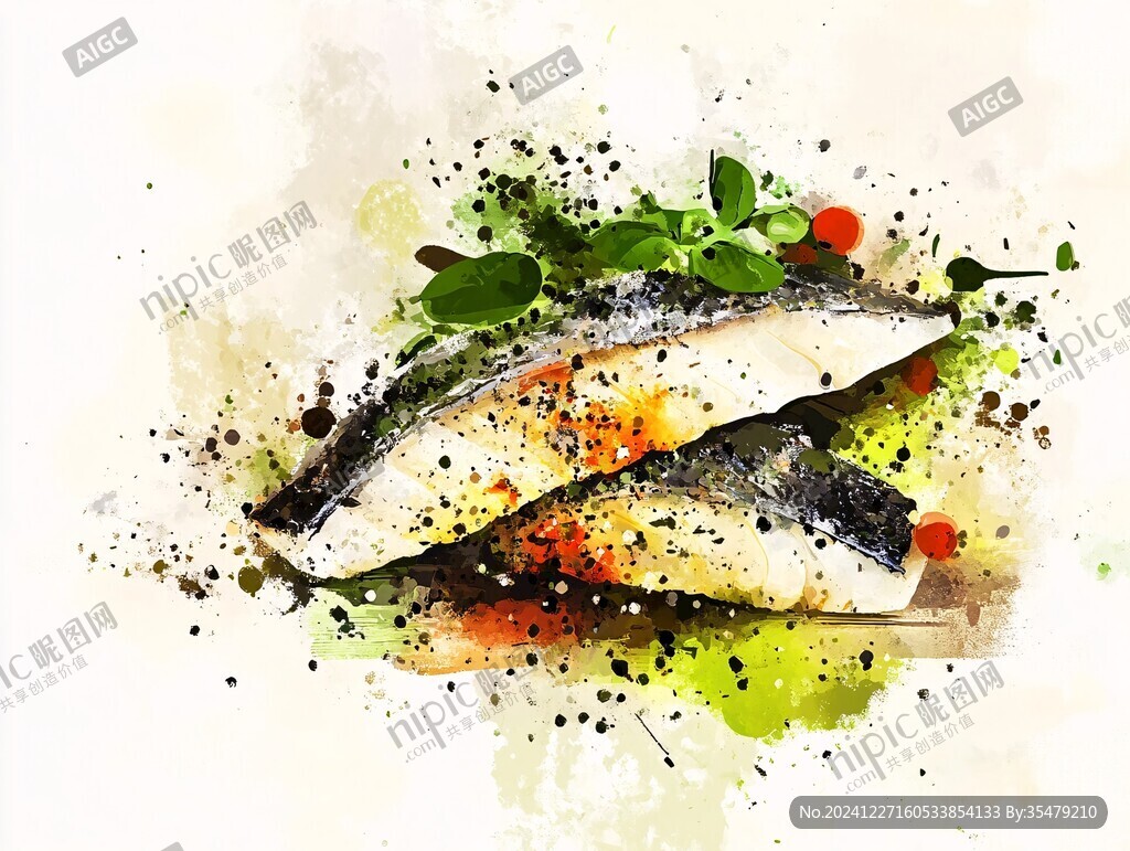 美味魚裝飾畫
