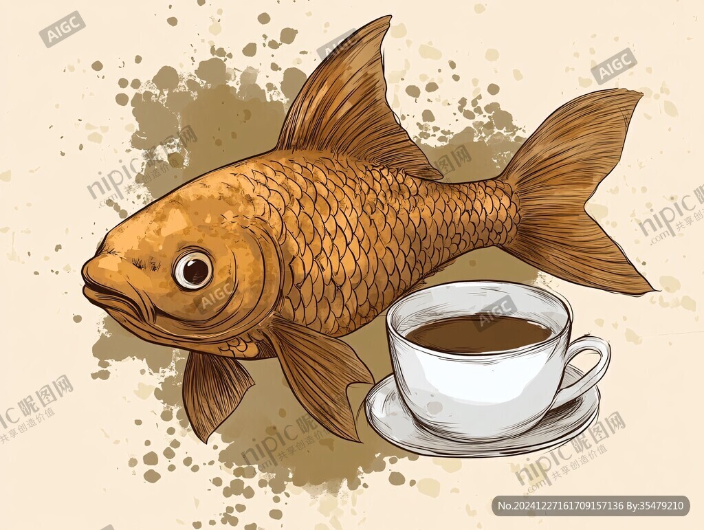 糖醋鯉魚插畫