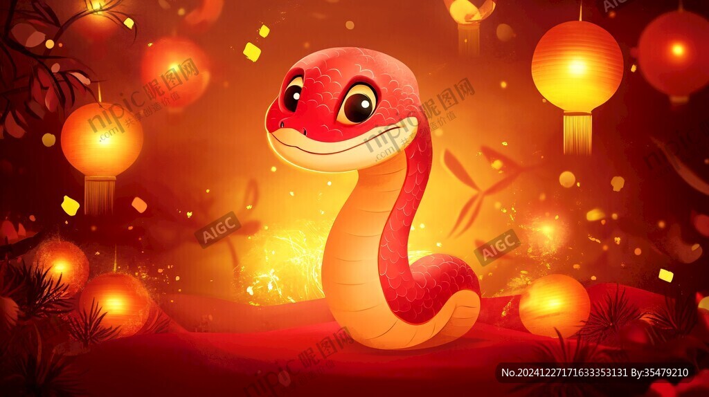 蛇年插畫合集
