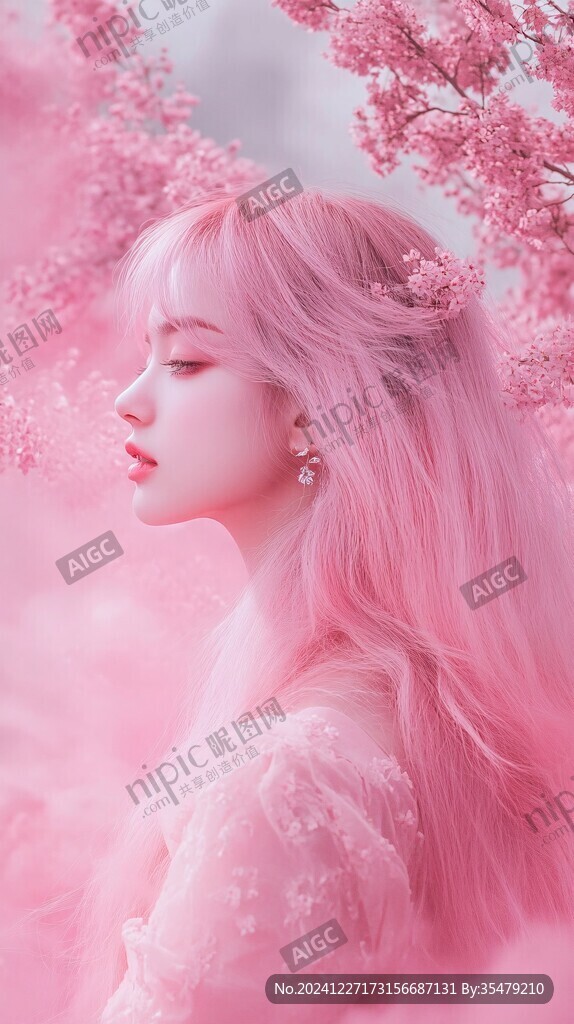 人物粉色治愈系唯美