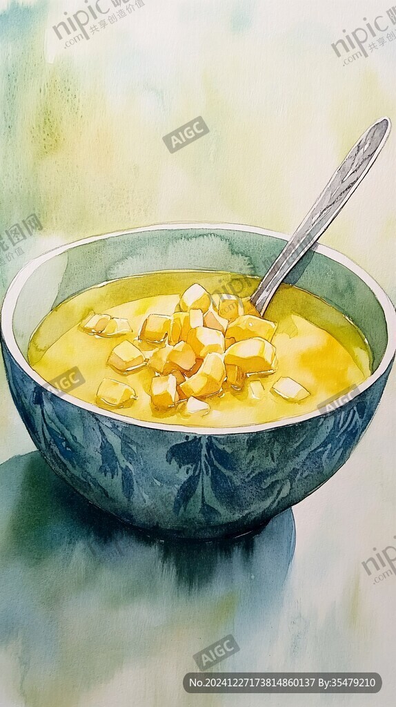豆泡兒湯插畫