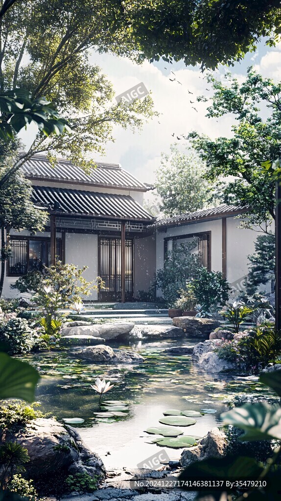 高端地產(chǎn)中式園林