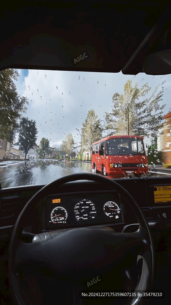 雨中開車