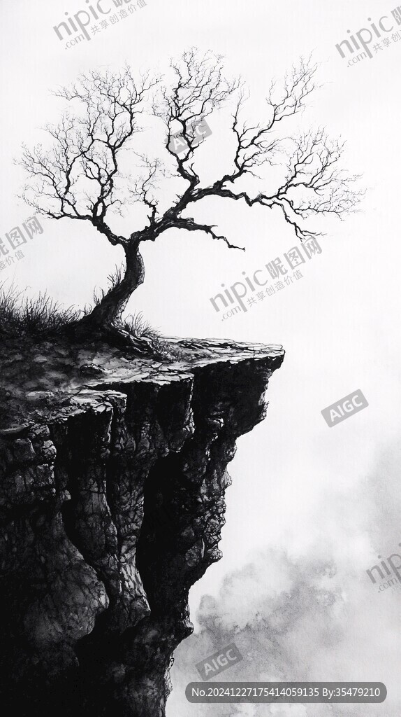 植物黑白樹木枯樹