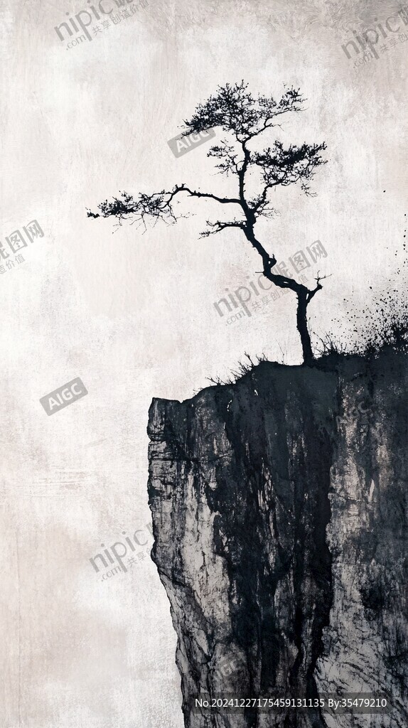 峭壁一棵樹