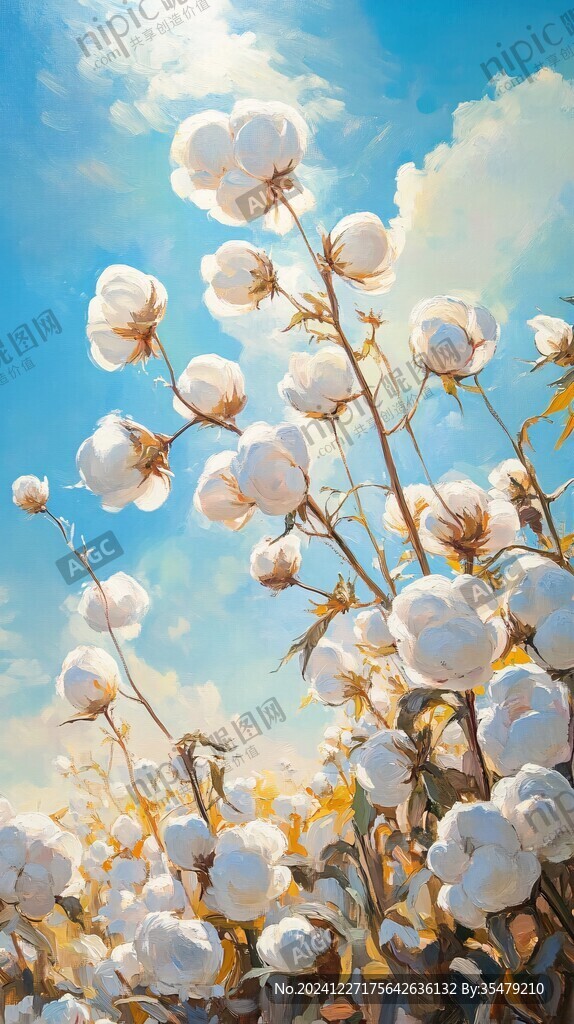 棉花油畫