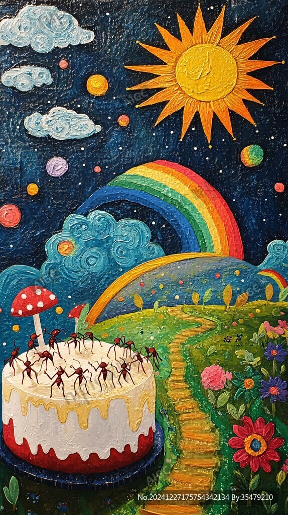 丙烯畫作品