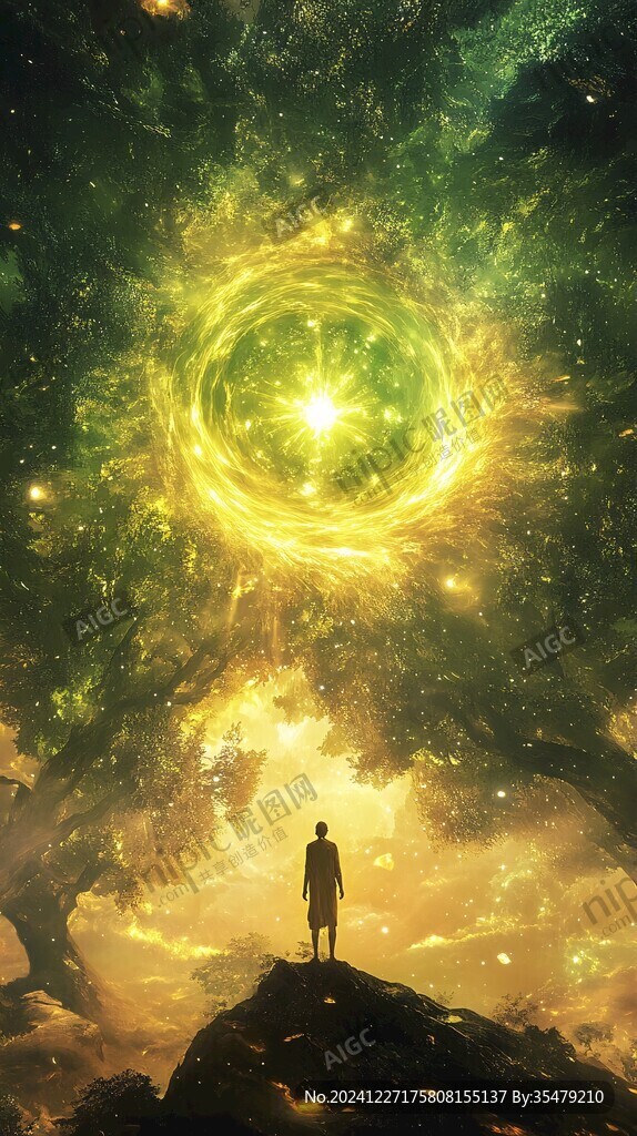 夢幻插畫奇幻炫光