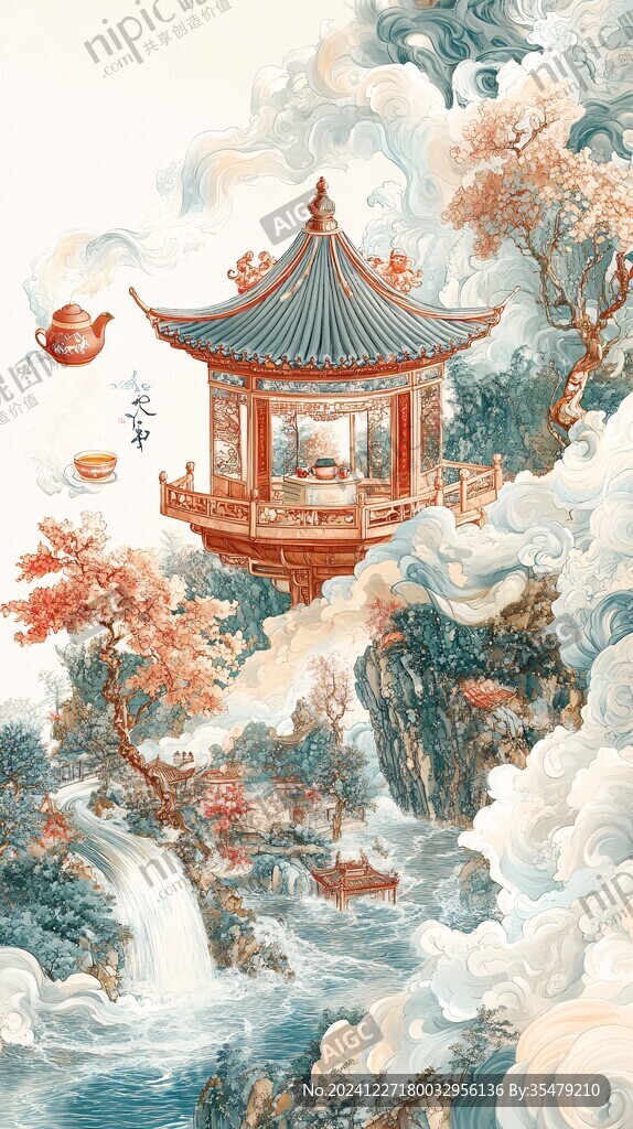 插畫愛晚亭