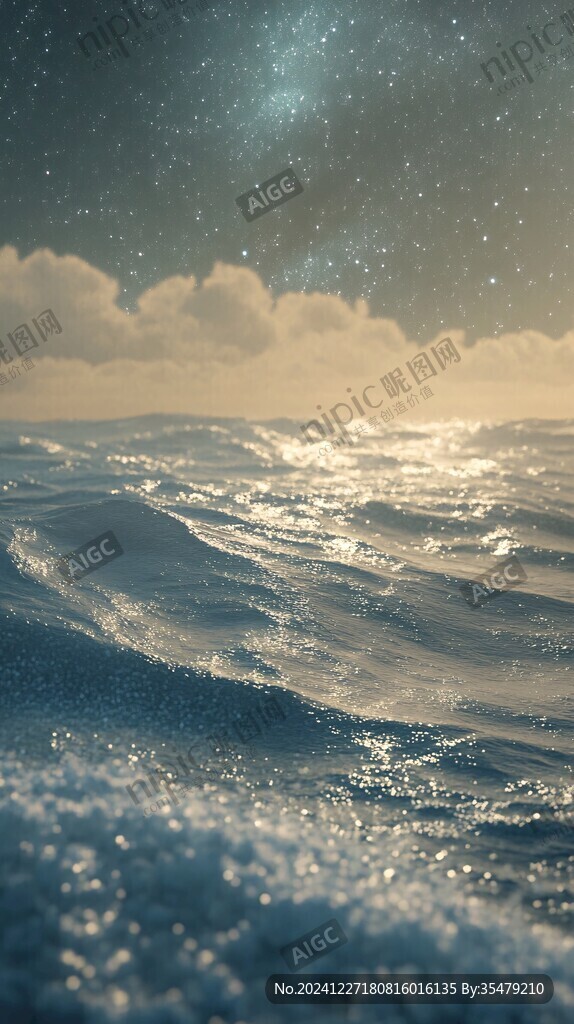 插畫海洋遼闊