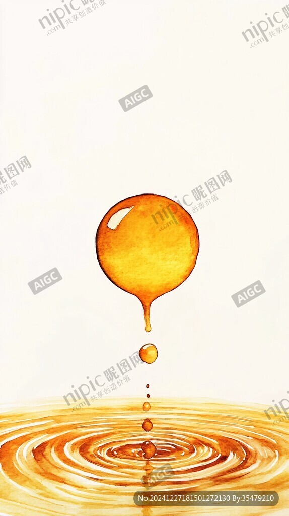 金黃色水滴