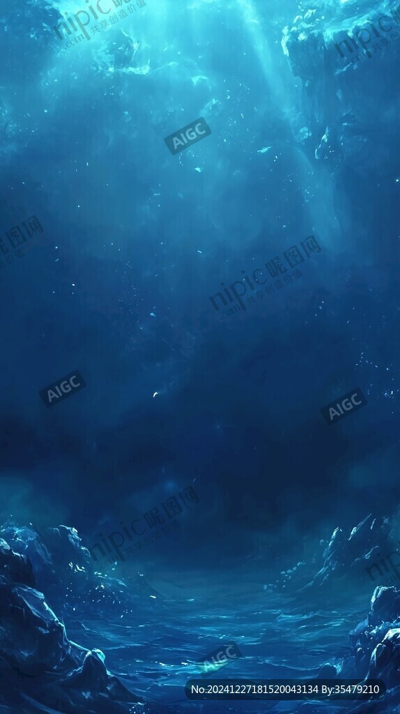 插畫海洋遼闊