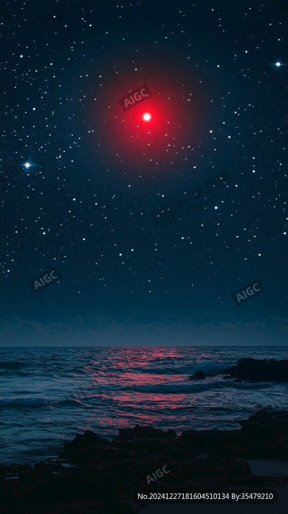 紅色唯美星光