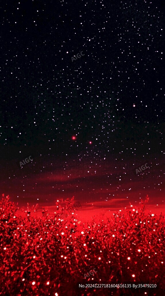 紅色唯美星光