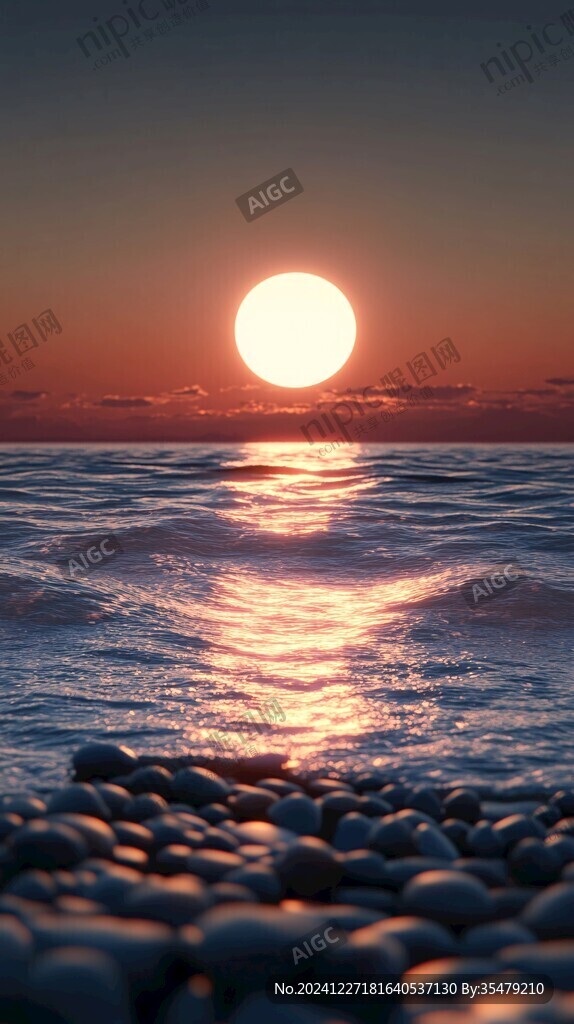 陽(yáng)光夕陽(yáng)太陽(yáng)巖石岸邊
