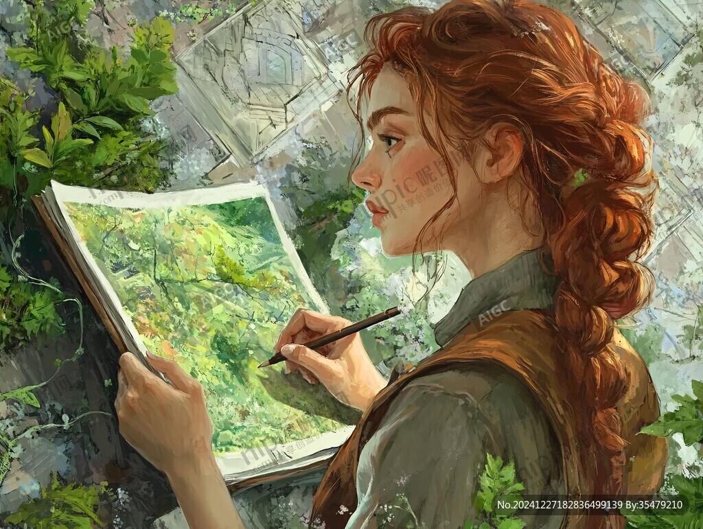 板繪少女插畫