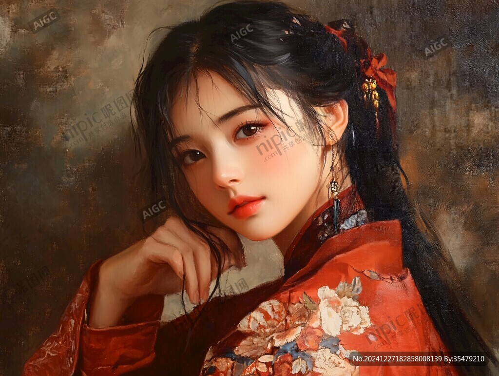 板繪人像
