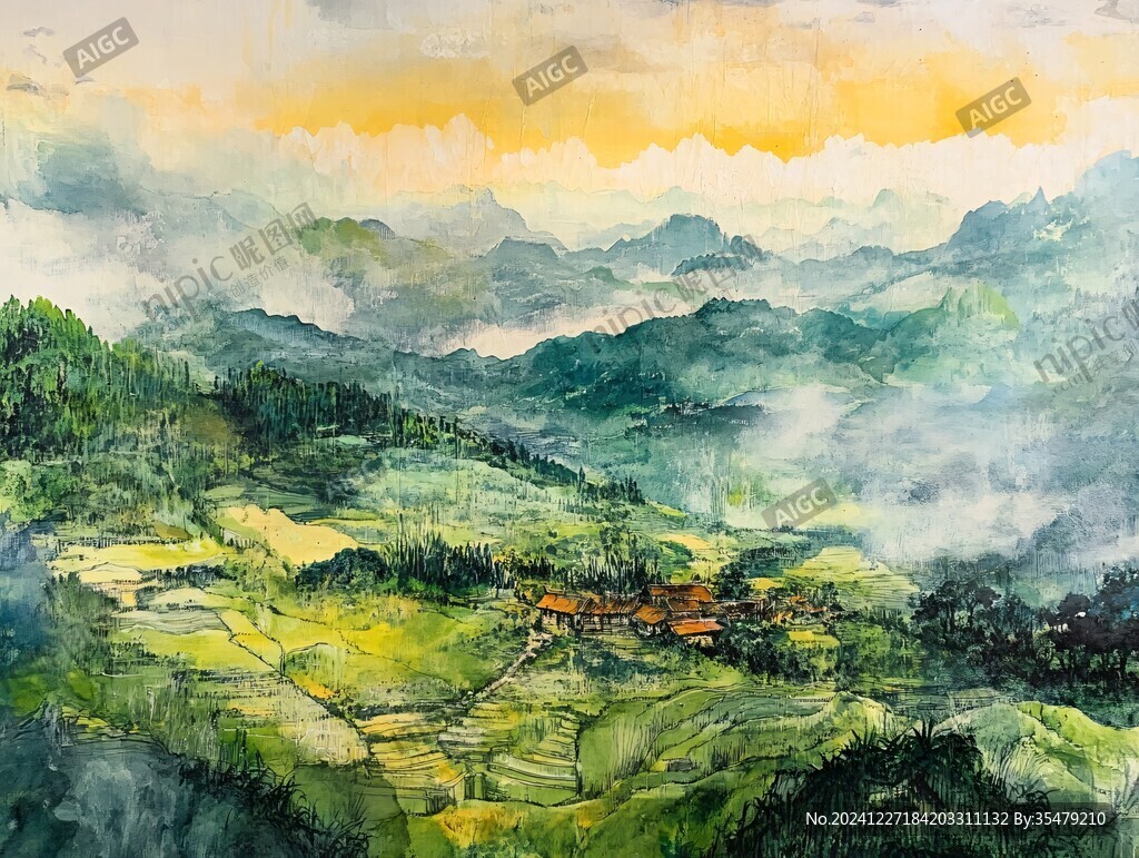 涼山水彩