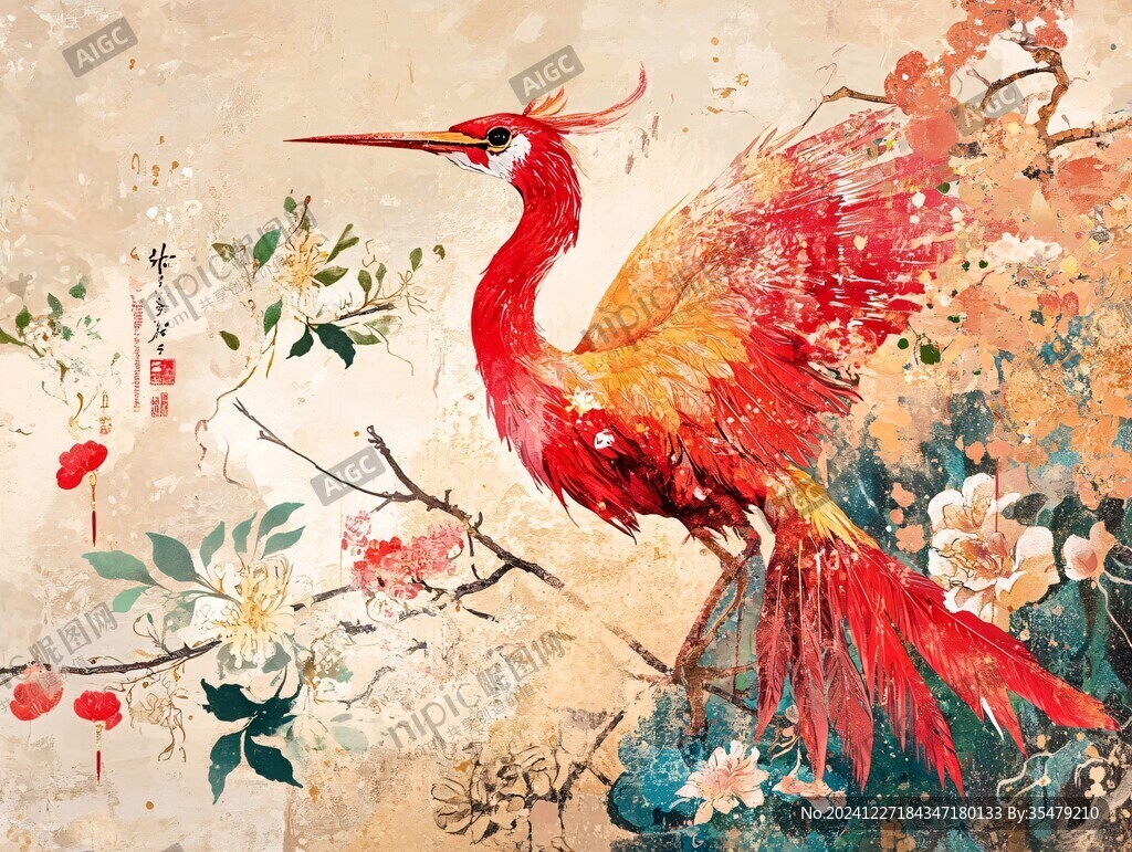朱鹮插畫