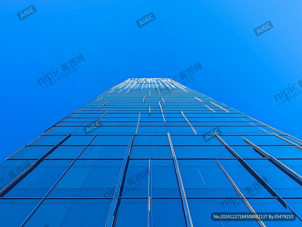 寶石藍玻璃建筑