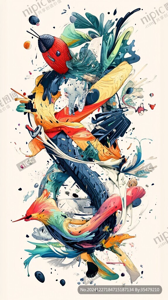創(chuàng)意金魚(yú)潮流插畫(huà)
